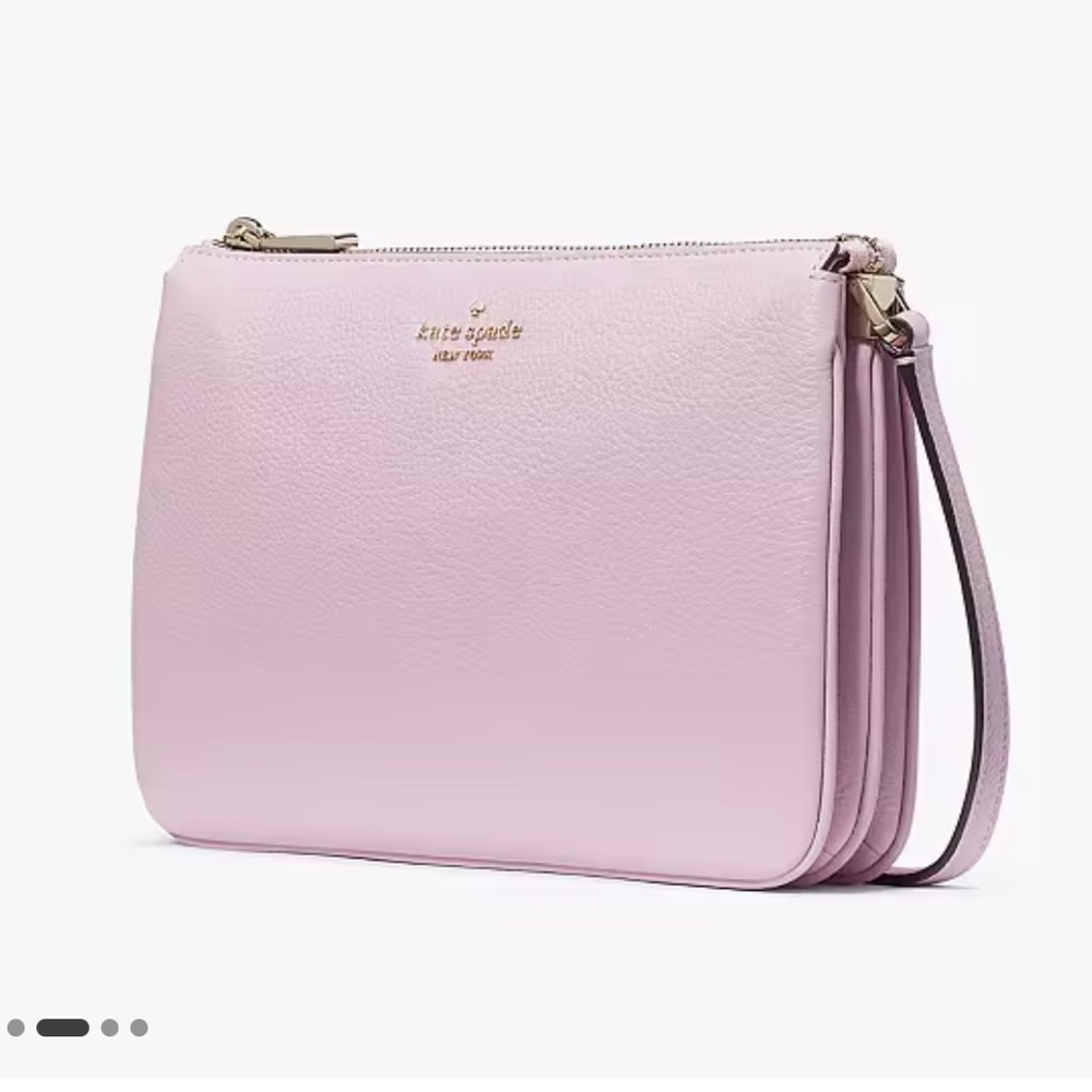 COPY - NWT Kate Spade Leila triple gusset crossbody (quartz pink) w/ dust bag 🩷